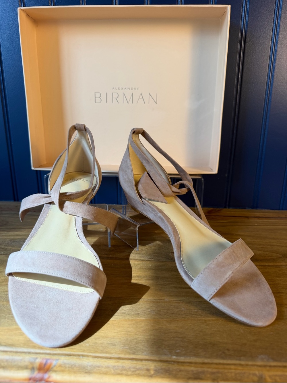 Alexandre Birman Atena Cameo Suede Wedge Sandals Size 39.5 / 9.5